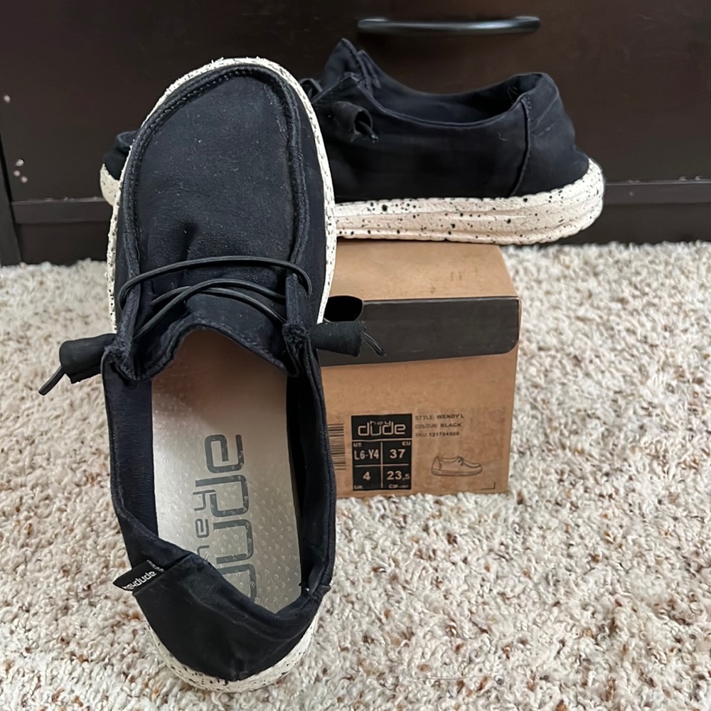 Hey Dude Wendy Womens Black Shoes